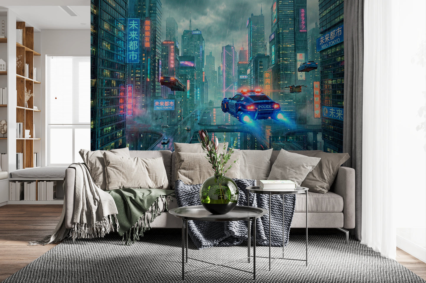 Neo-Tokyo Nights Wall Mural