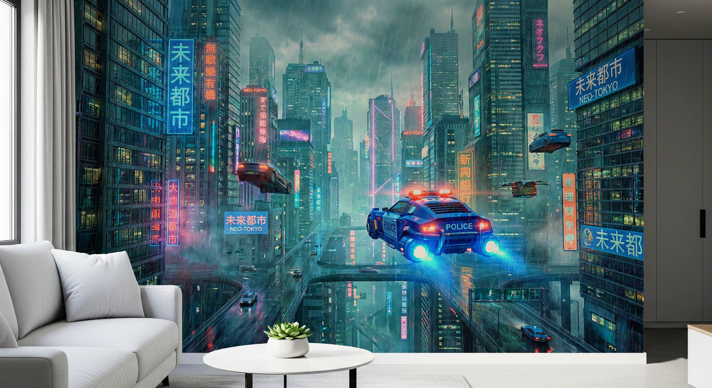 Neo-Tokyo Nights Wall Mural