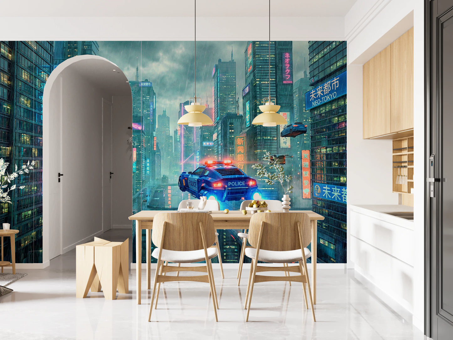 Neo-Tokyo Nights Wall Mural