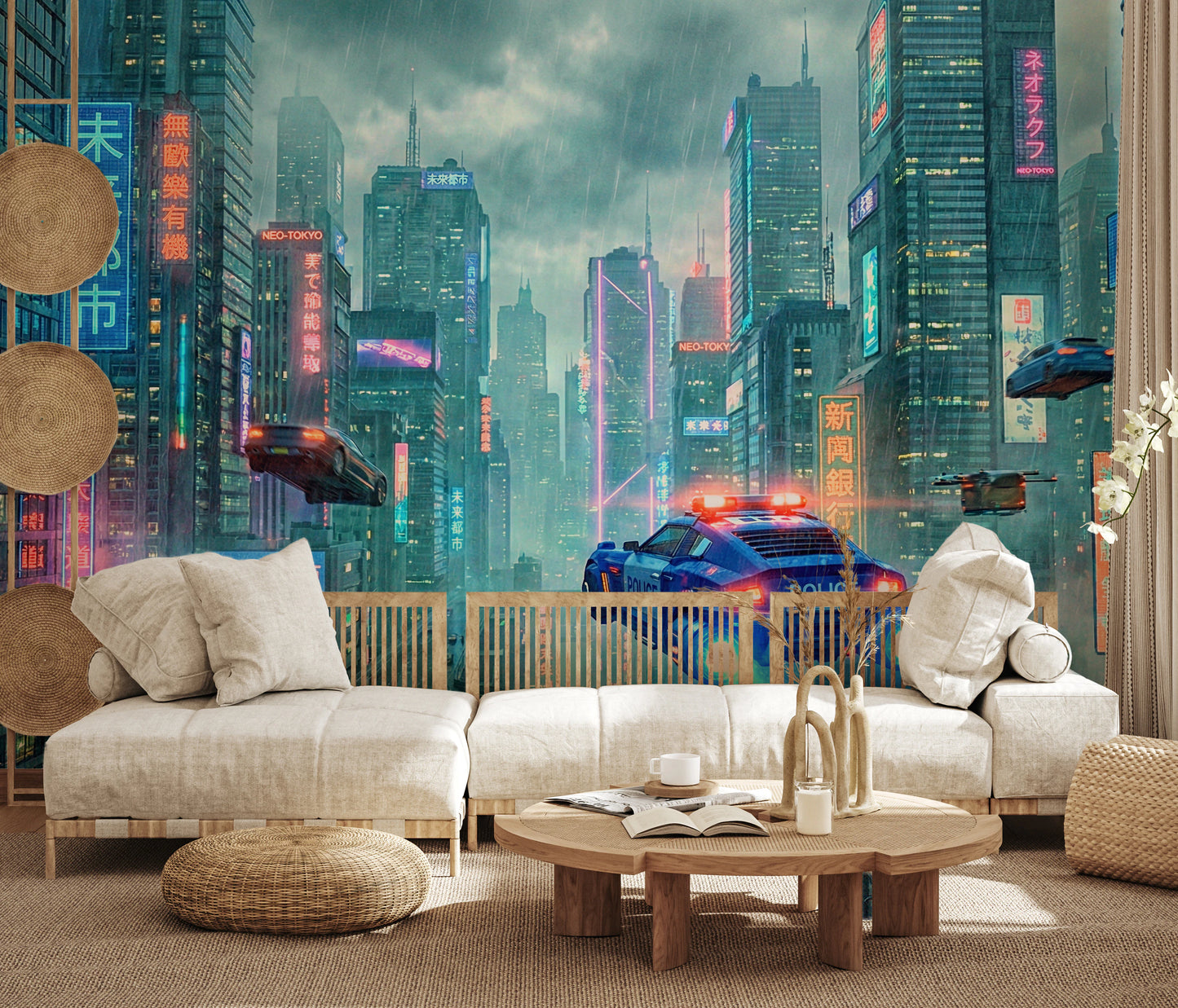 Neo-Tokyo Nights Wall Mural