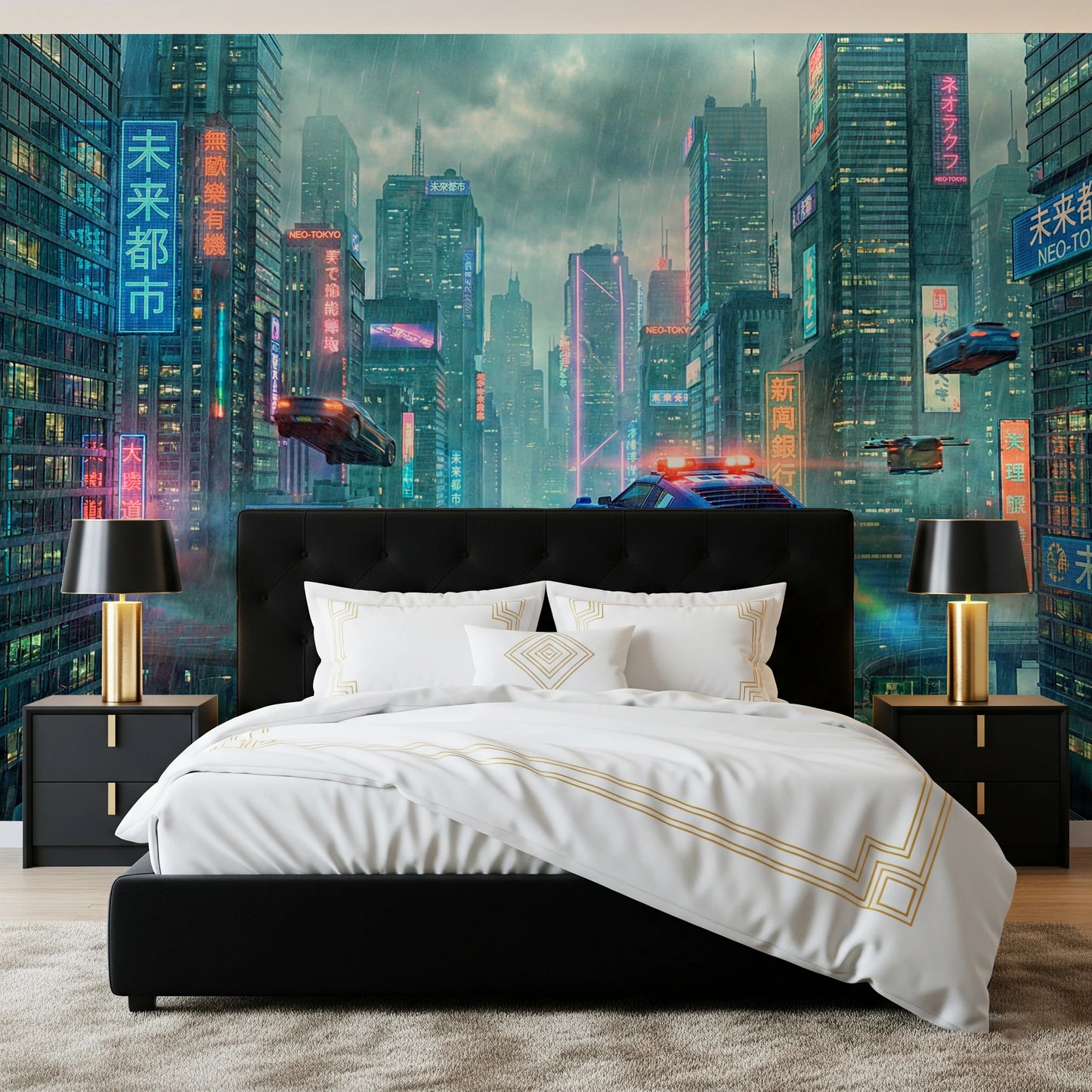 Neo-Tokyo Nights Wall Mural
