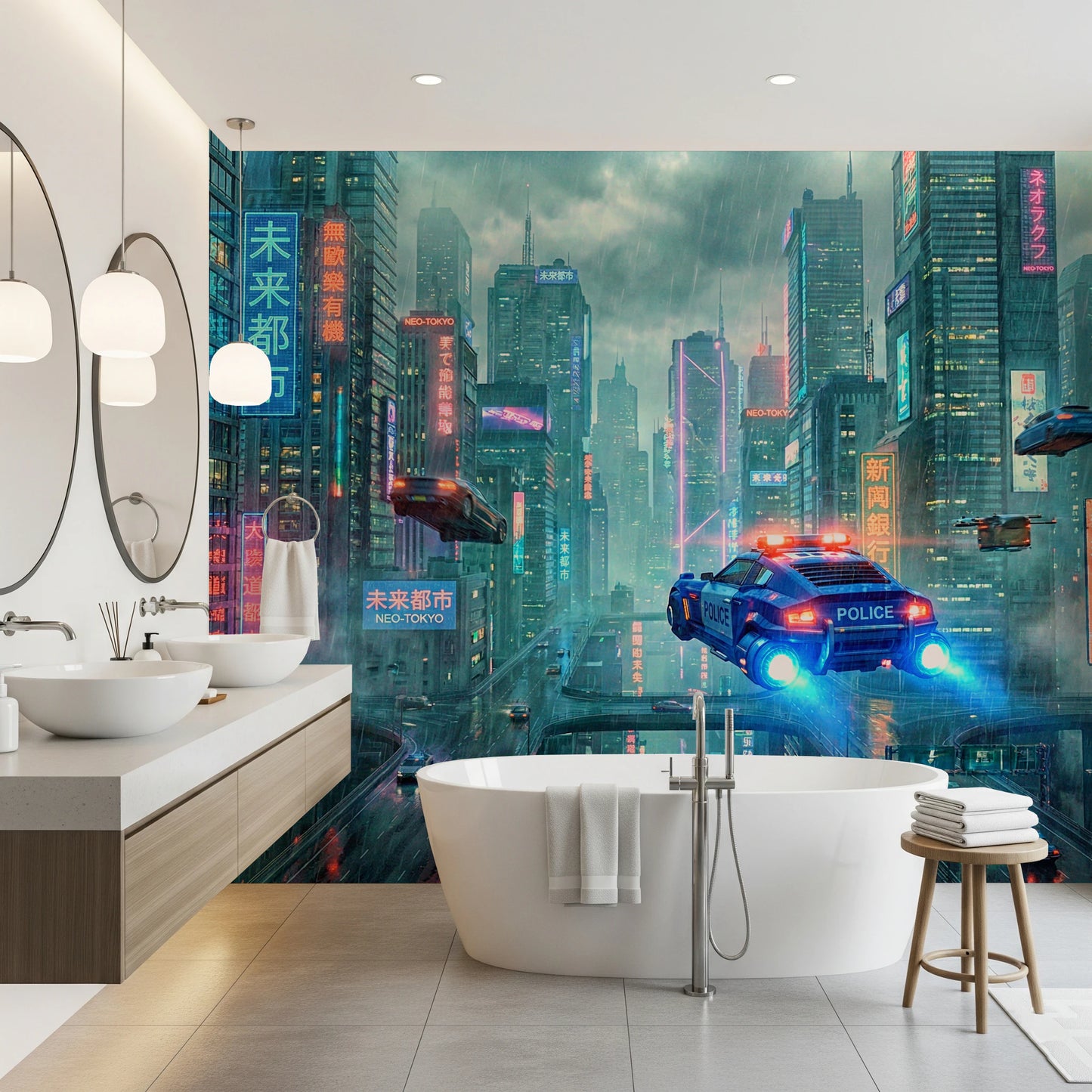 Neo-Tokyo Nights Wall Mural