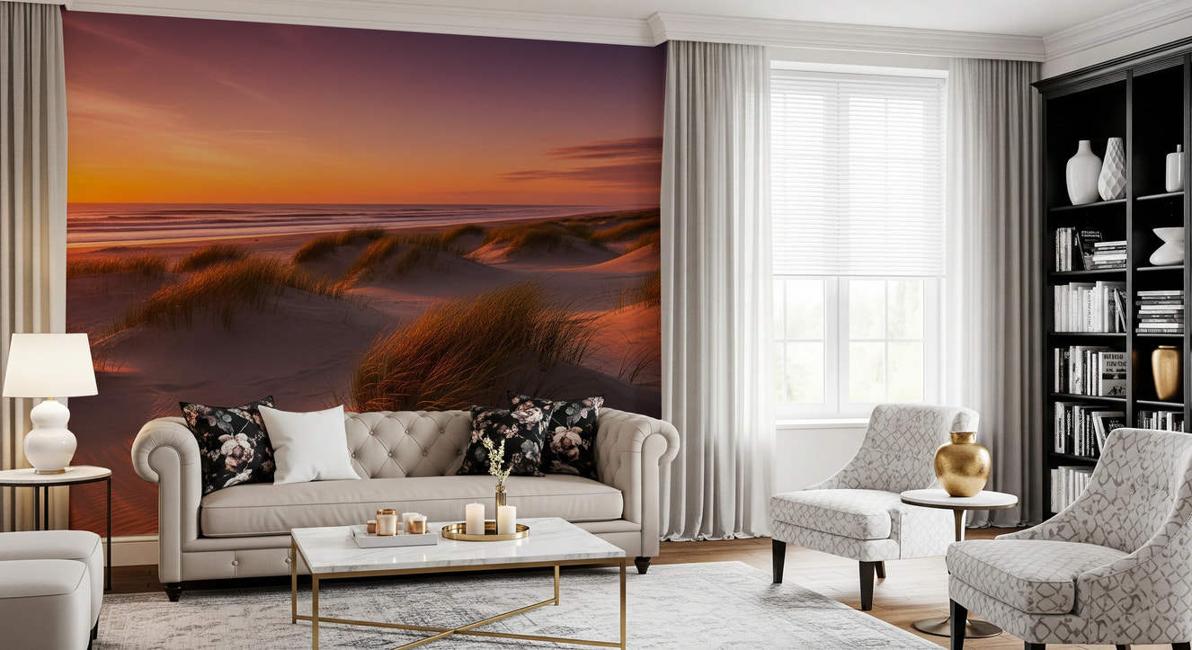 Golden Hour Dunes Wall Mural