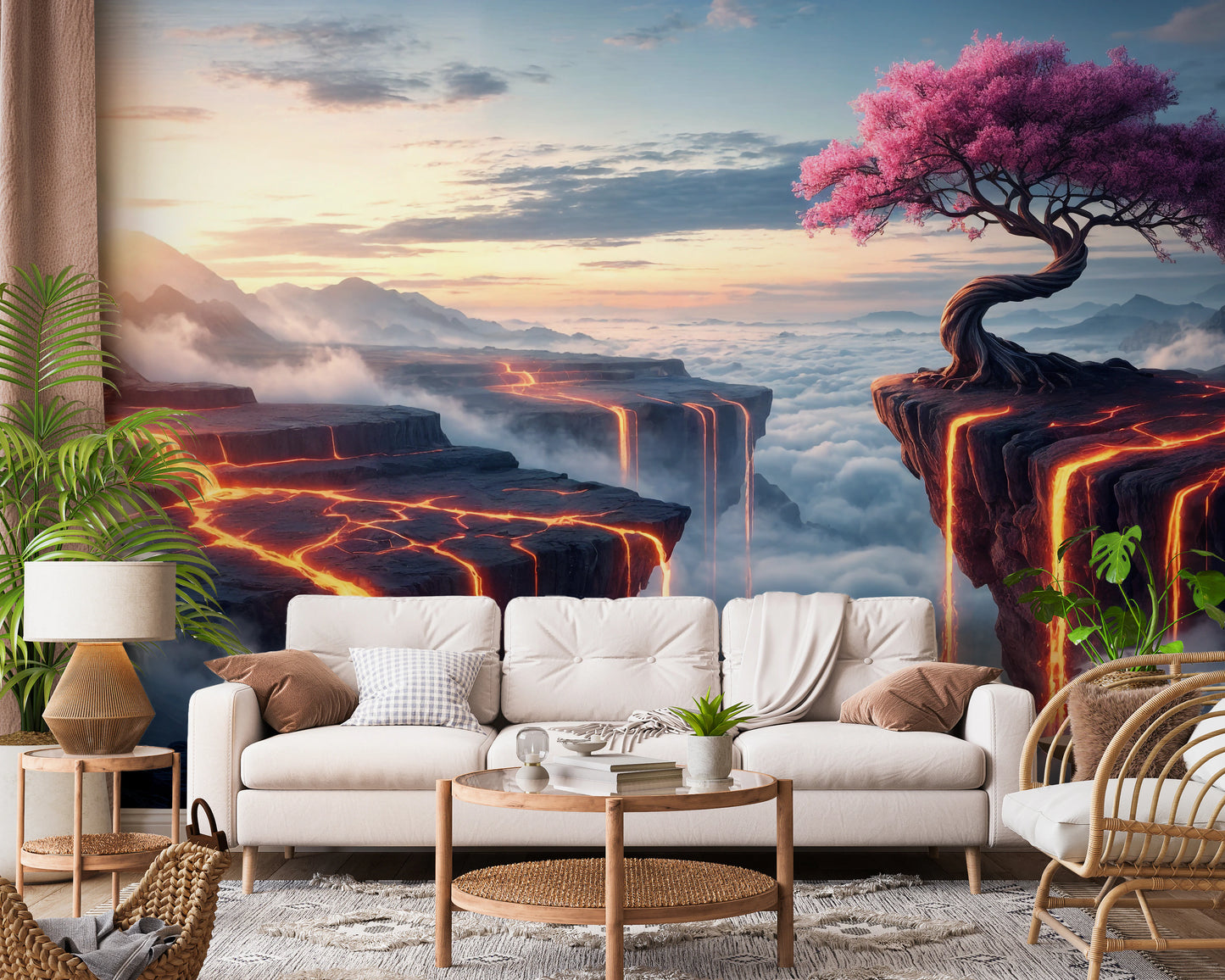Ethereal Bloomscape Wall Mural