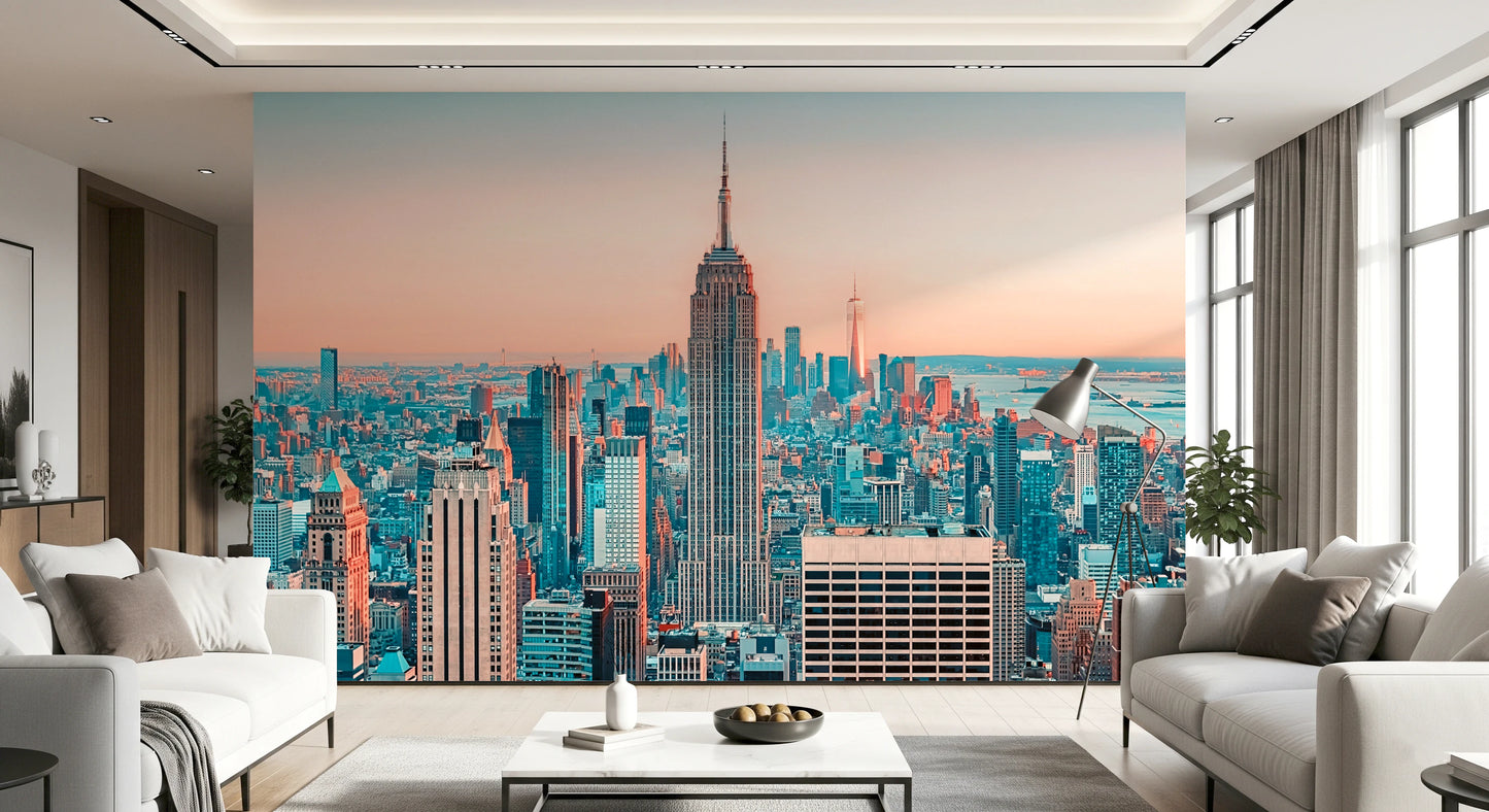 NYC Sunrise Skyline Wall Mural
