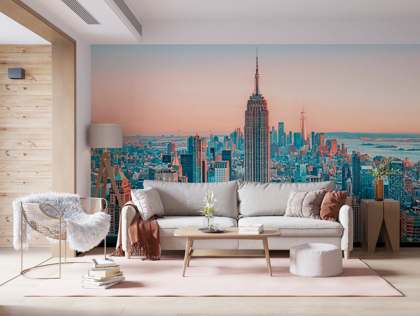 NYC Sunrise Skyline Wall Mural