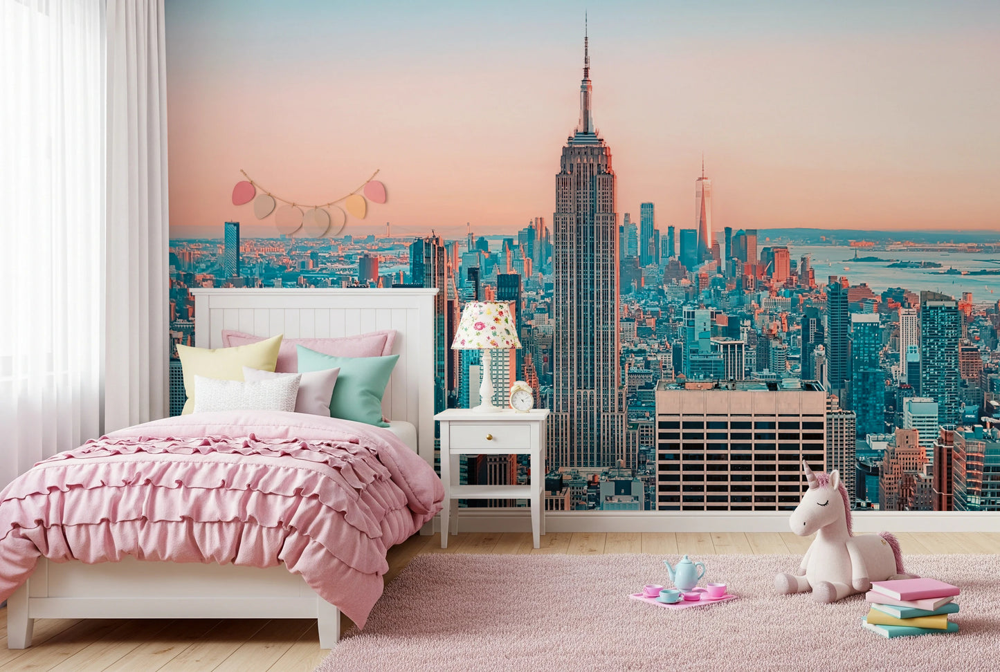 NYC Sunrise Skyline Wall Mural