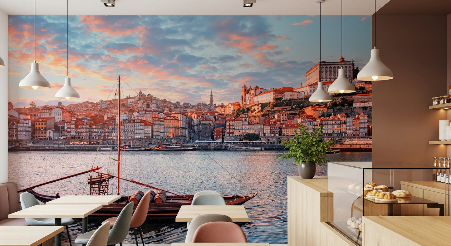 Porto Sunset Glow Wall Mural