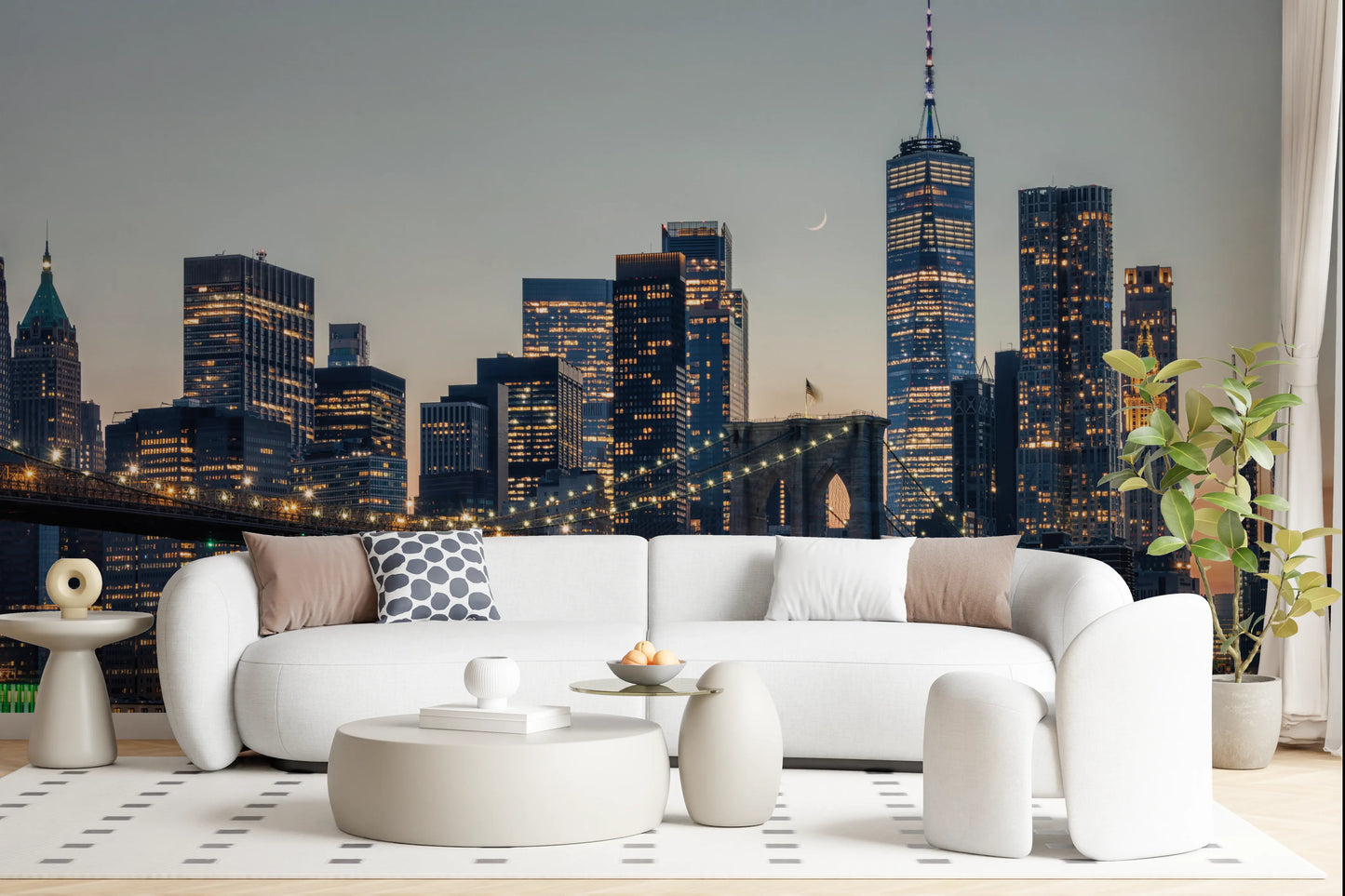 NYC Skyline at Twilight Wall Mural