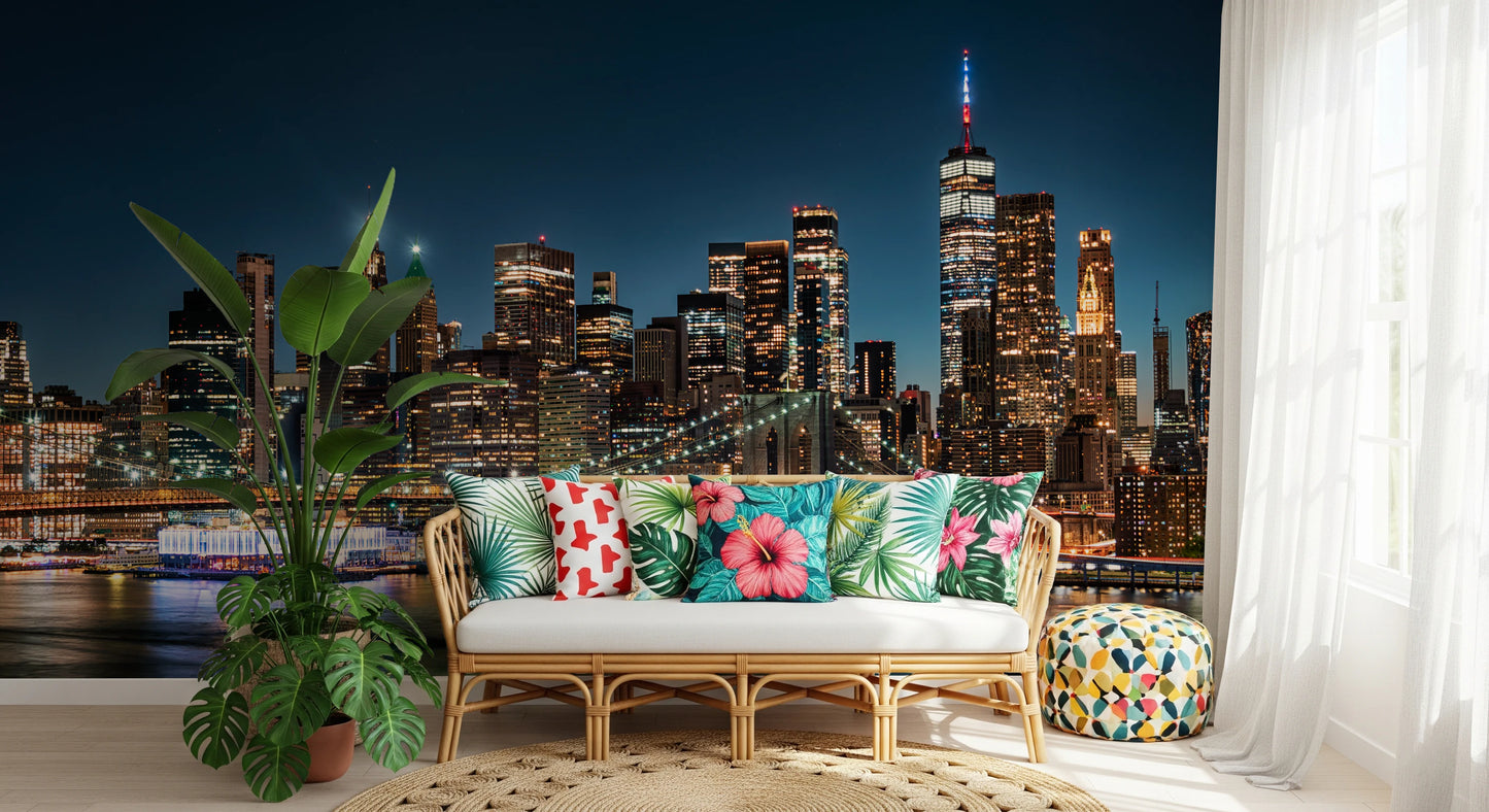 Urban Nightscape Wall Mural