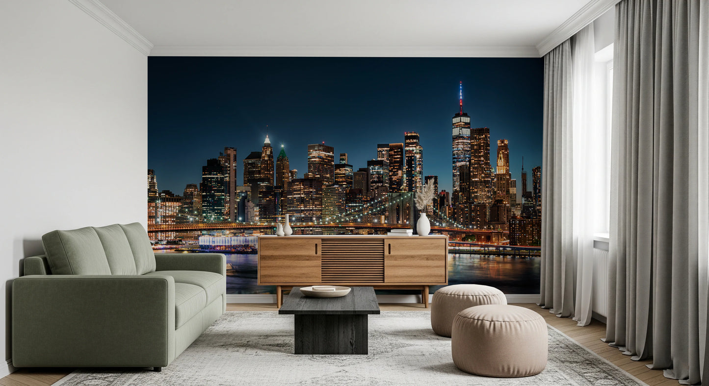 Urban Nightscape Wall Mural