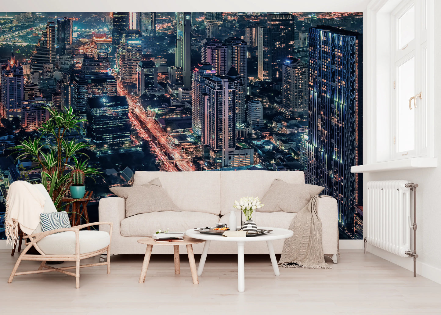 Cityscape Night Wall Mural