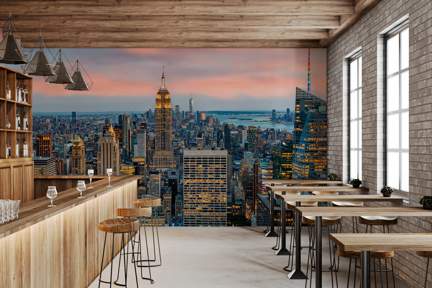 Manhattan Dawn Wall Mural