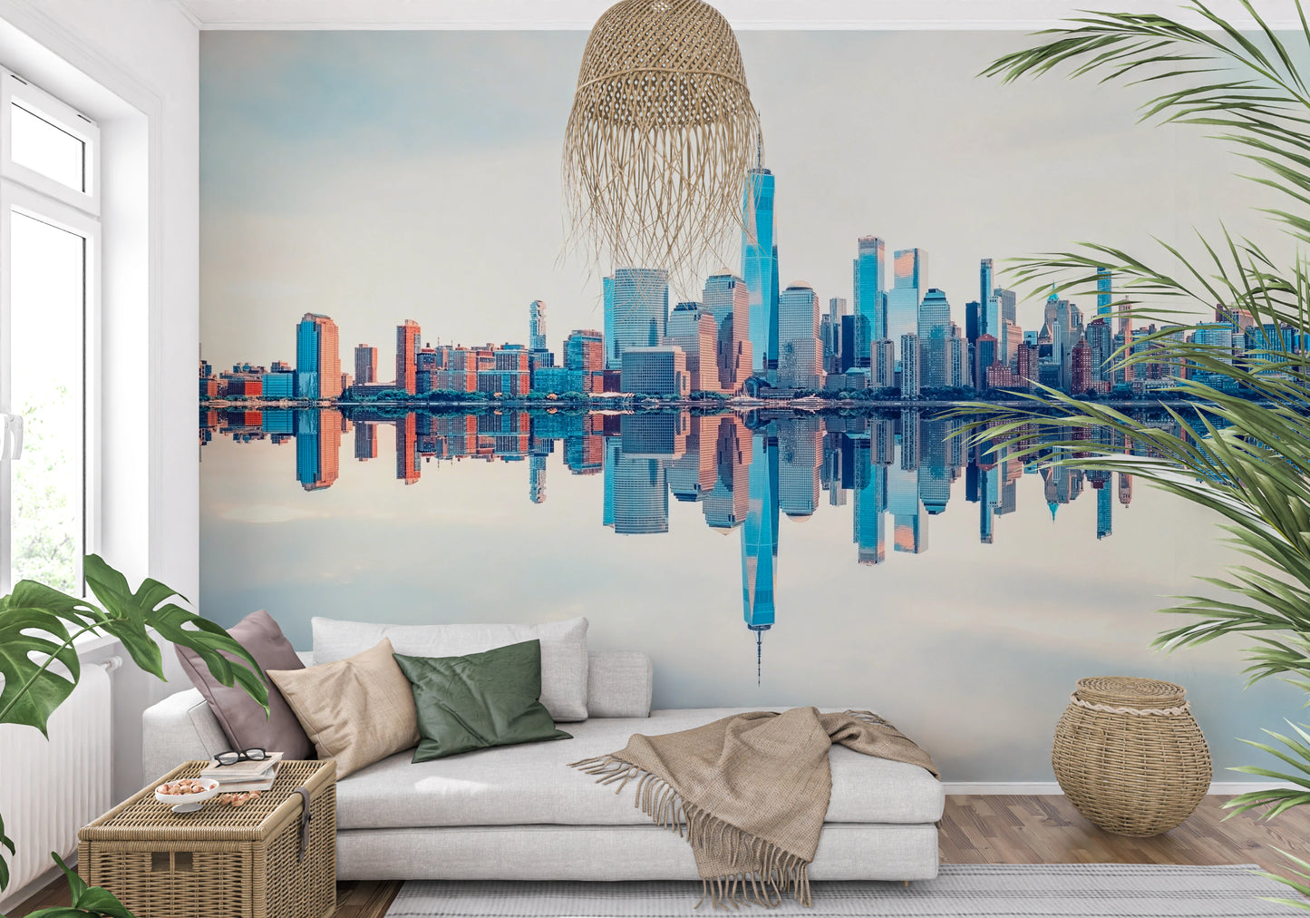 Mirrored Metropolis Wall Mural