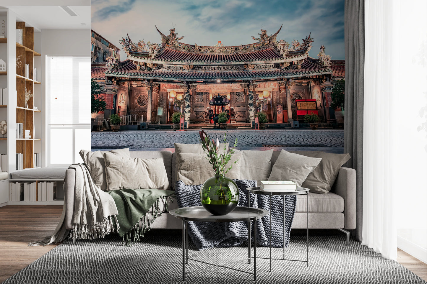 Temple Twilight Wall Mural