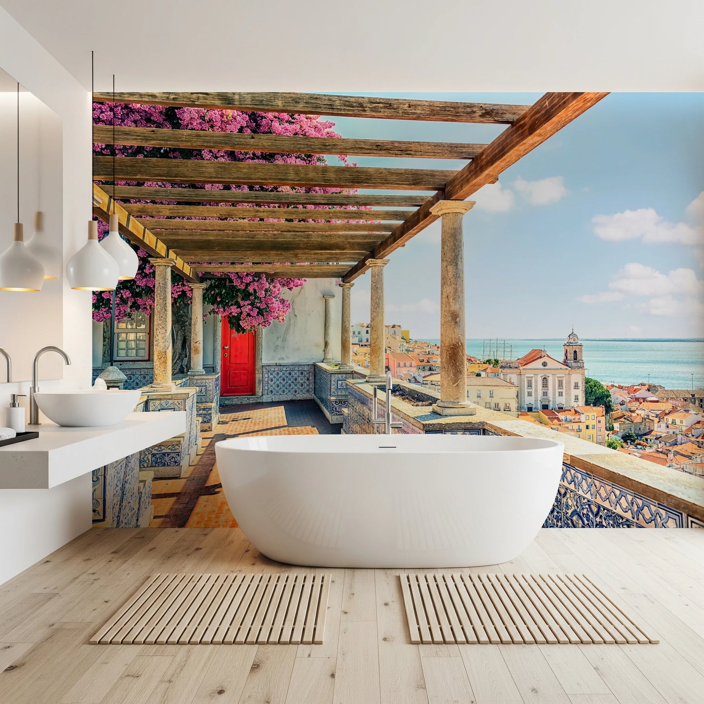 Lisbon Vista Bloom Wall Mural
