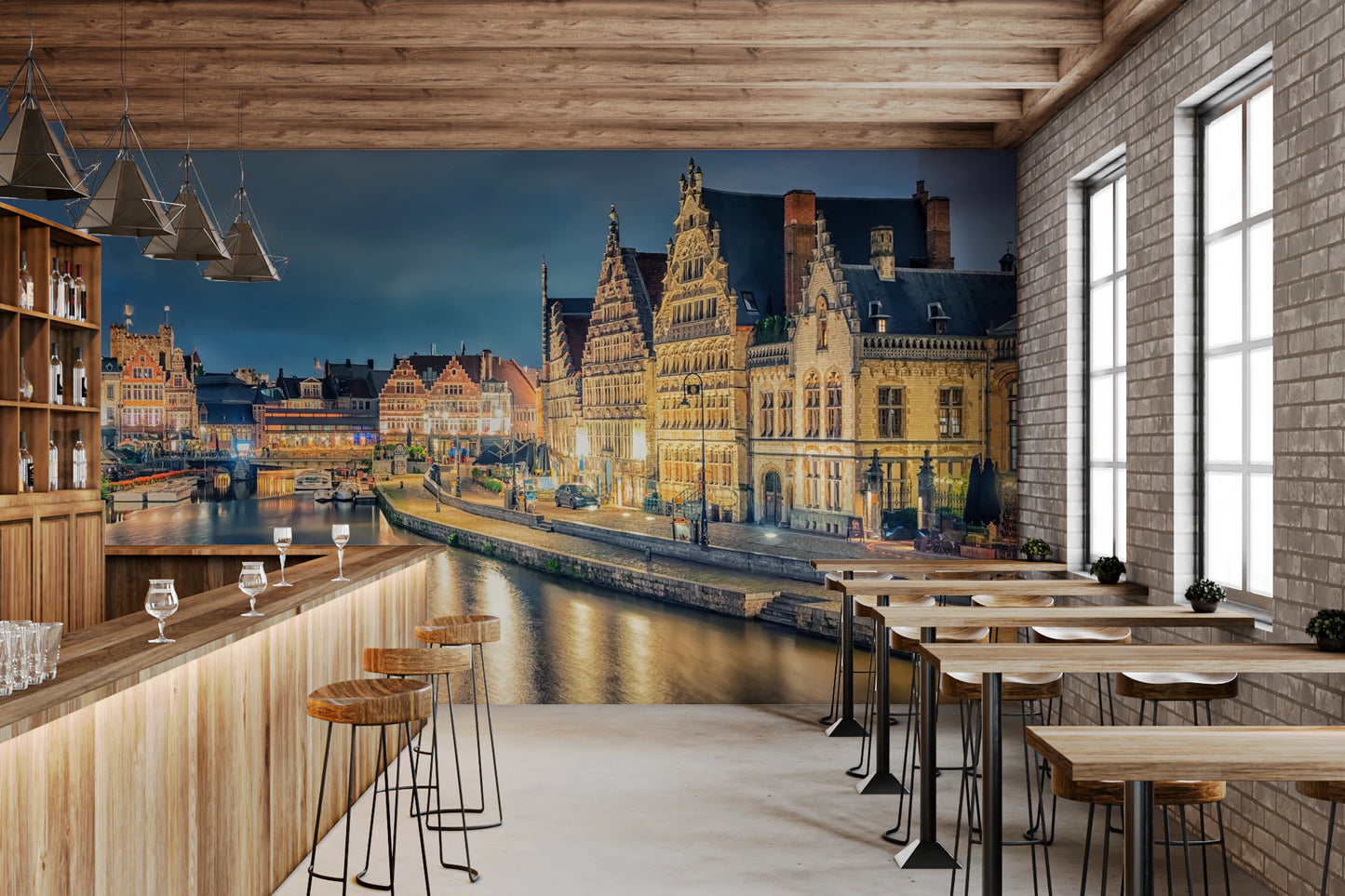 Ghent Lights Wall Mural