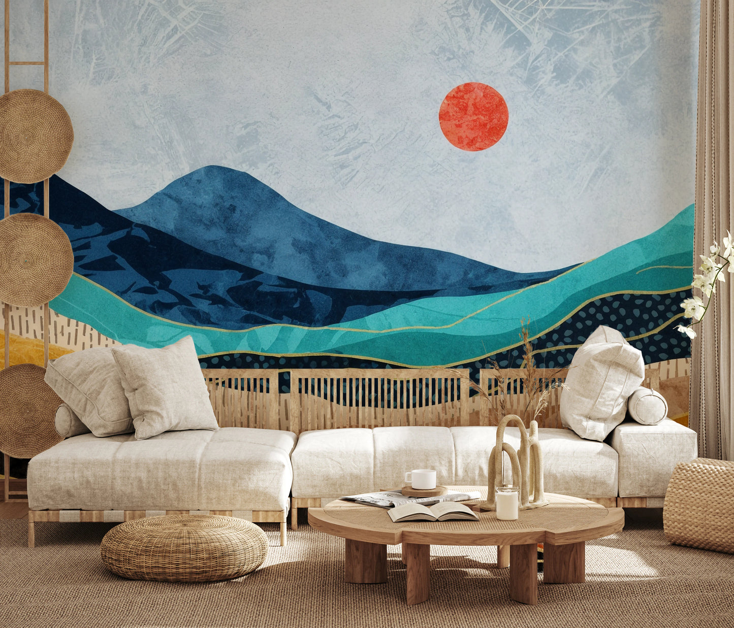 Layered Landscape Wall Mural