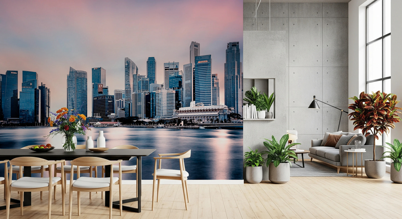 Azure Metropolis Wall Mural