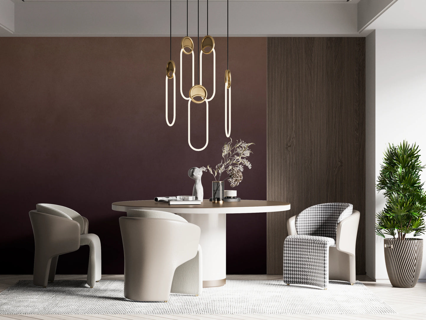 Dirty Paper -  Ombre Plum Wall Mural