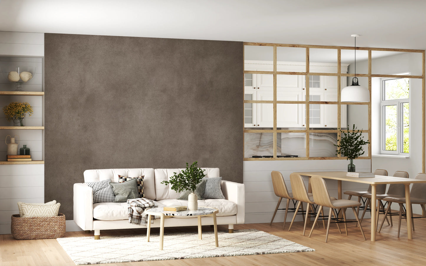 Dirty Paper - Taupe Wall Mural