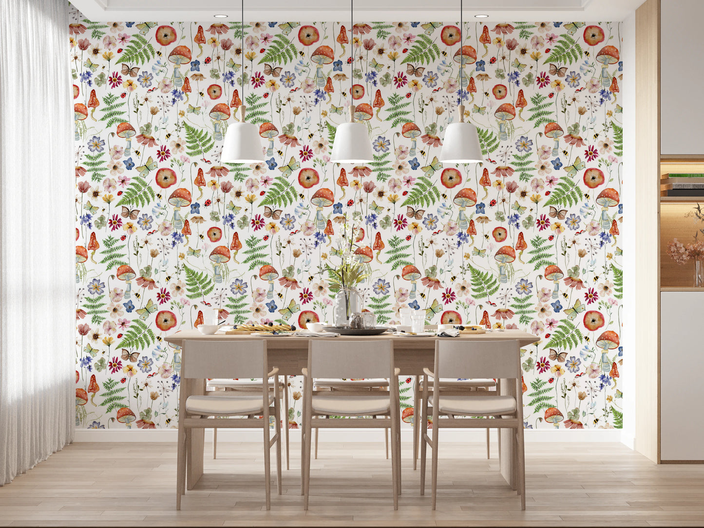 Whimsical Watercolor Meadow By Uta Naumann Wallpaper⁠