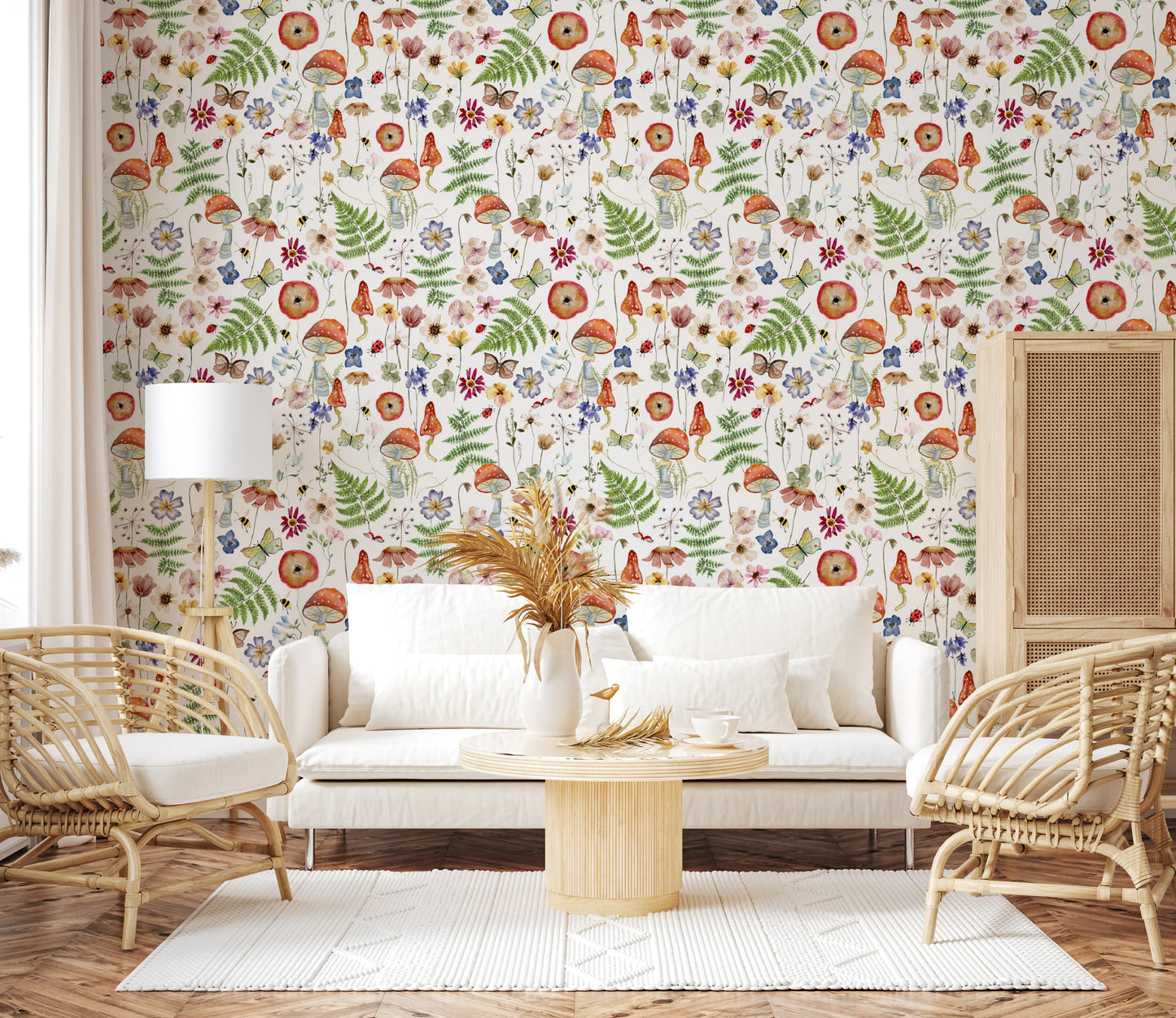 Whimsical Watercolor Meadow By Uta Naumann Wallpaper⁠