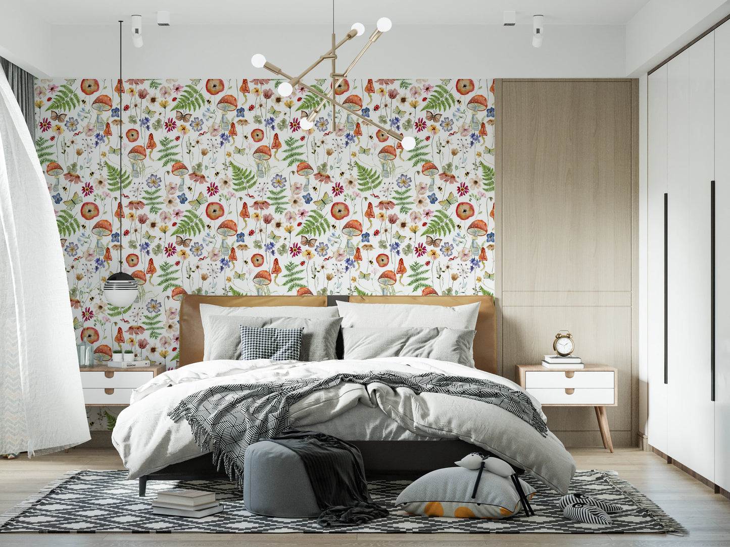 Whimsical Watercolor Meadow By Uta Naumann Wallpaper⁠