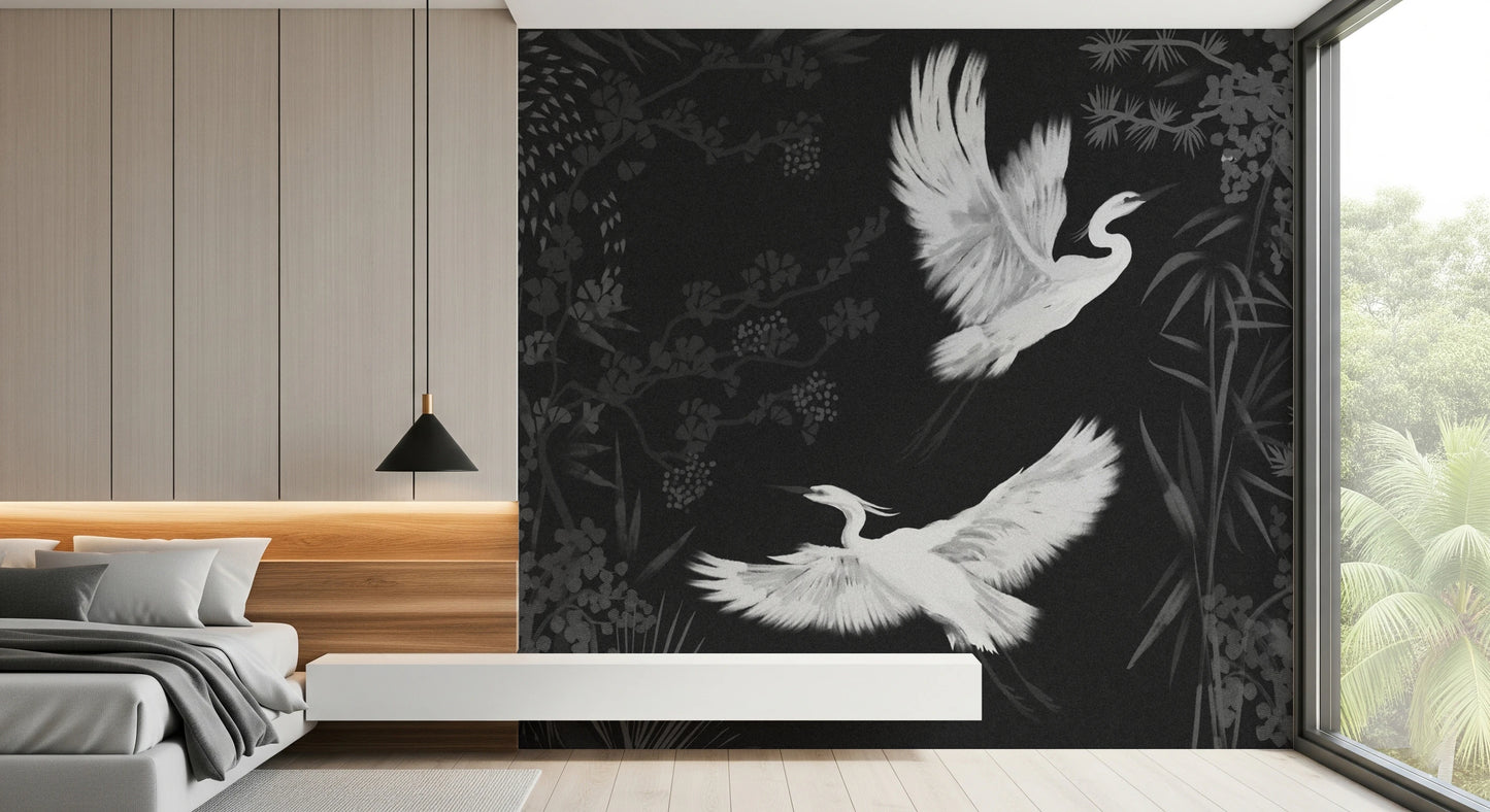 Night Heron's Grace Wall Mural