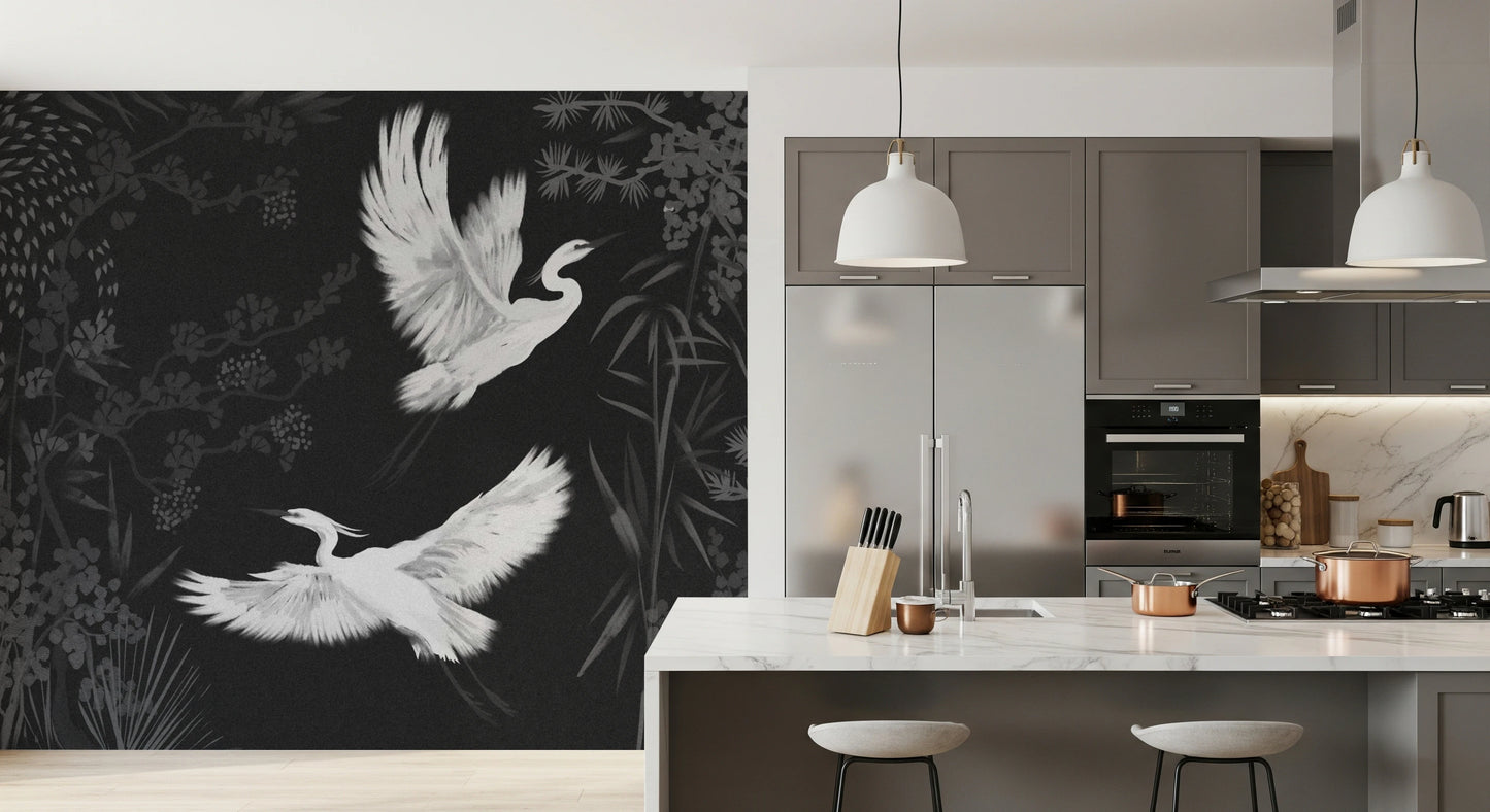 Night Heron's Grace Wall Mural