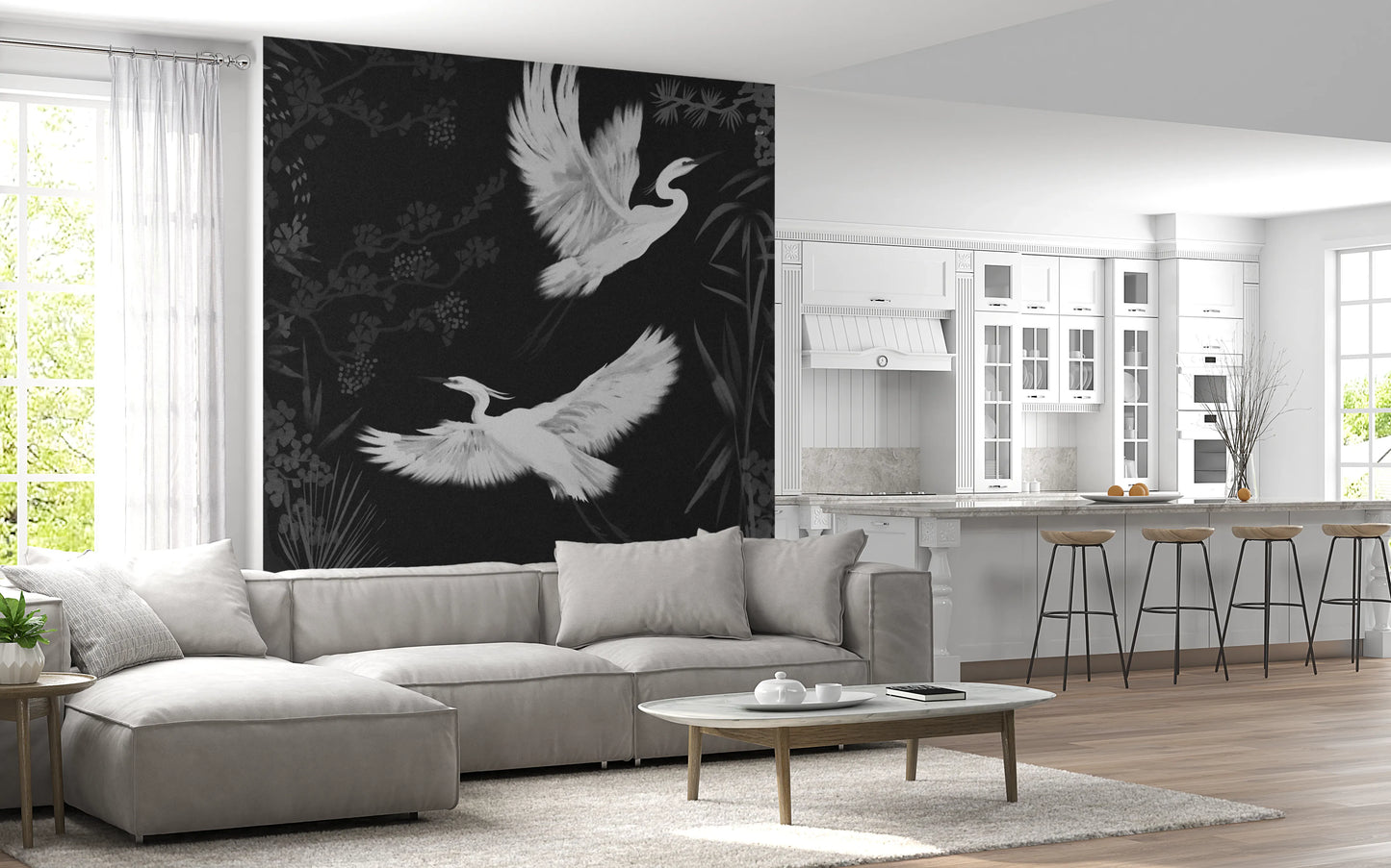 Night Heron's Grace Wall Mural