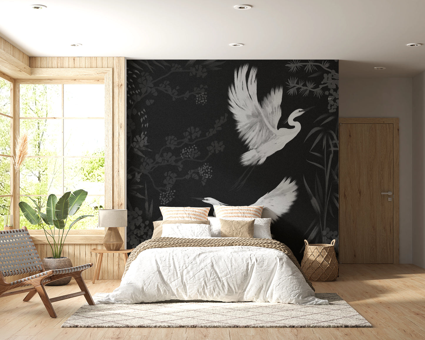 Night Heron's Grace Wall Mural