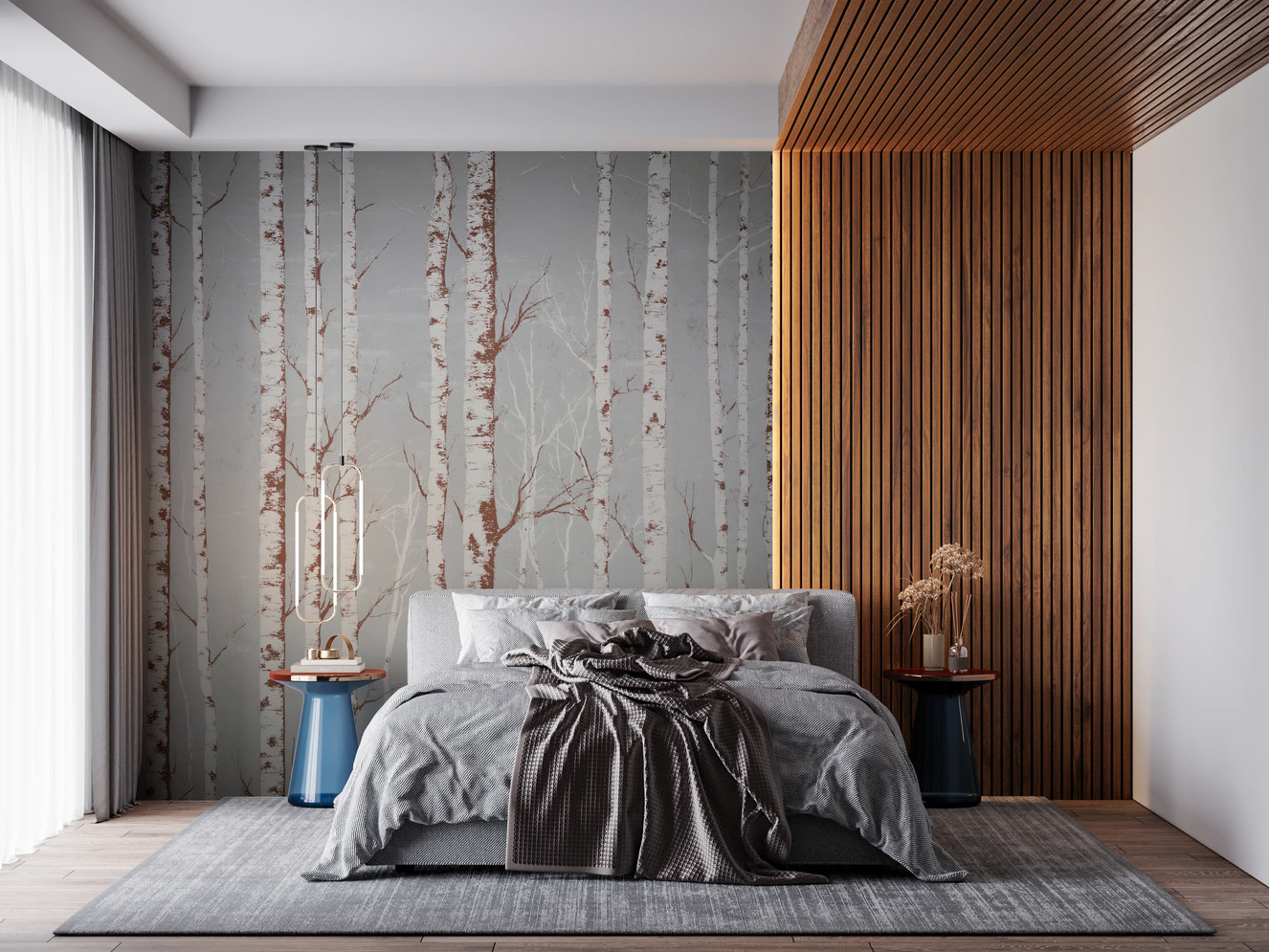 Winter Birch Beauty Wall Mural