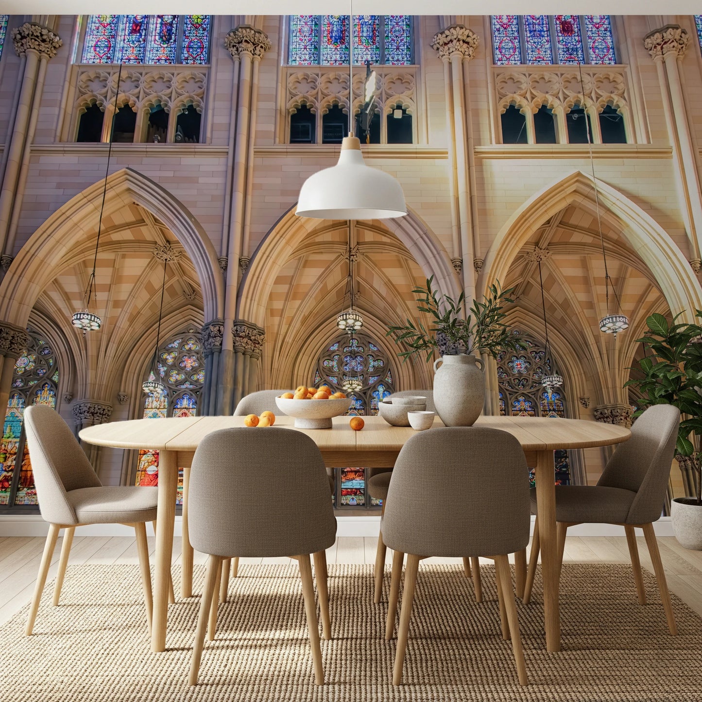 Vivid Stained Glass Wall Mural