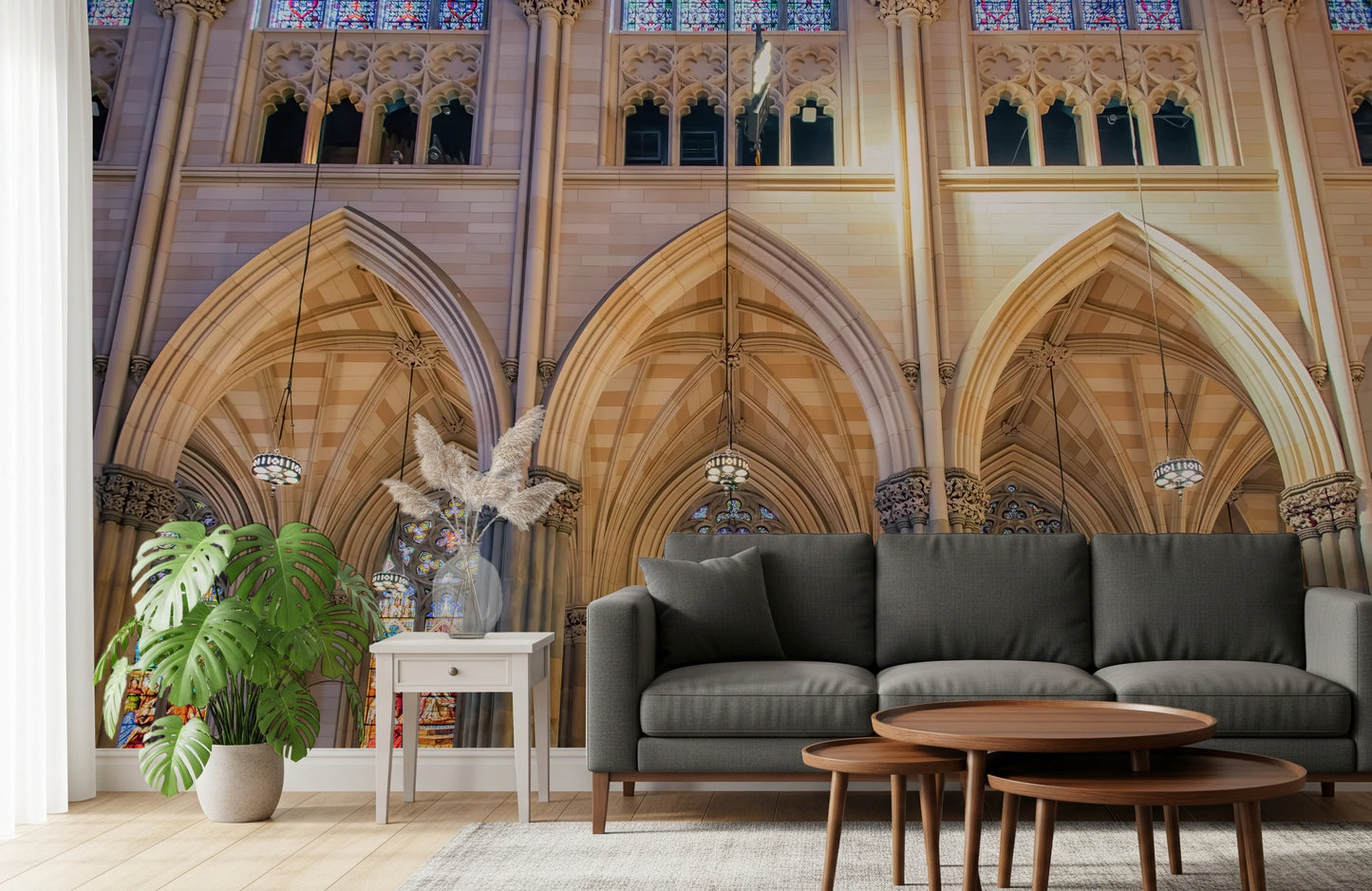 Vivid Stained Glass Wall Mural