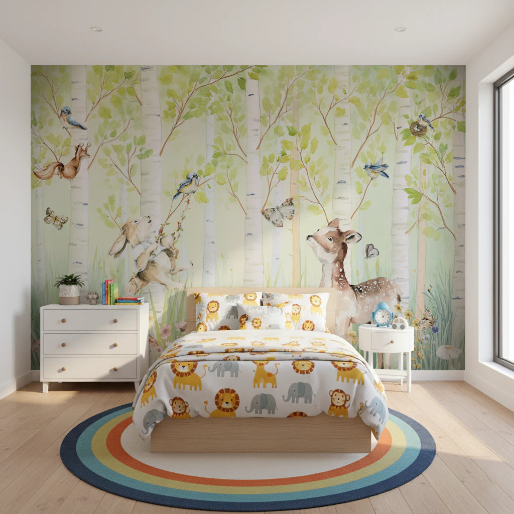 Birchwood Forest Friends Tales Wall Mural