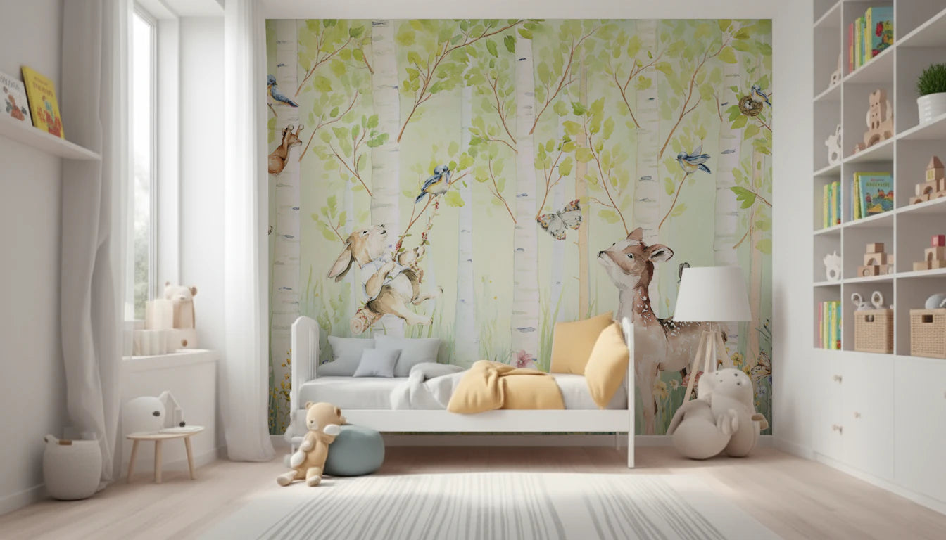 Birchwood Forest Friends Tales Wall Mural