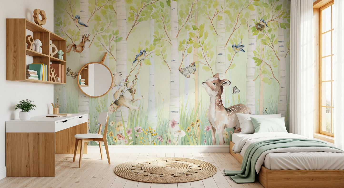 Birchwood Forest Friends Tales Wall Mural