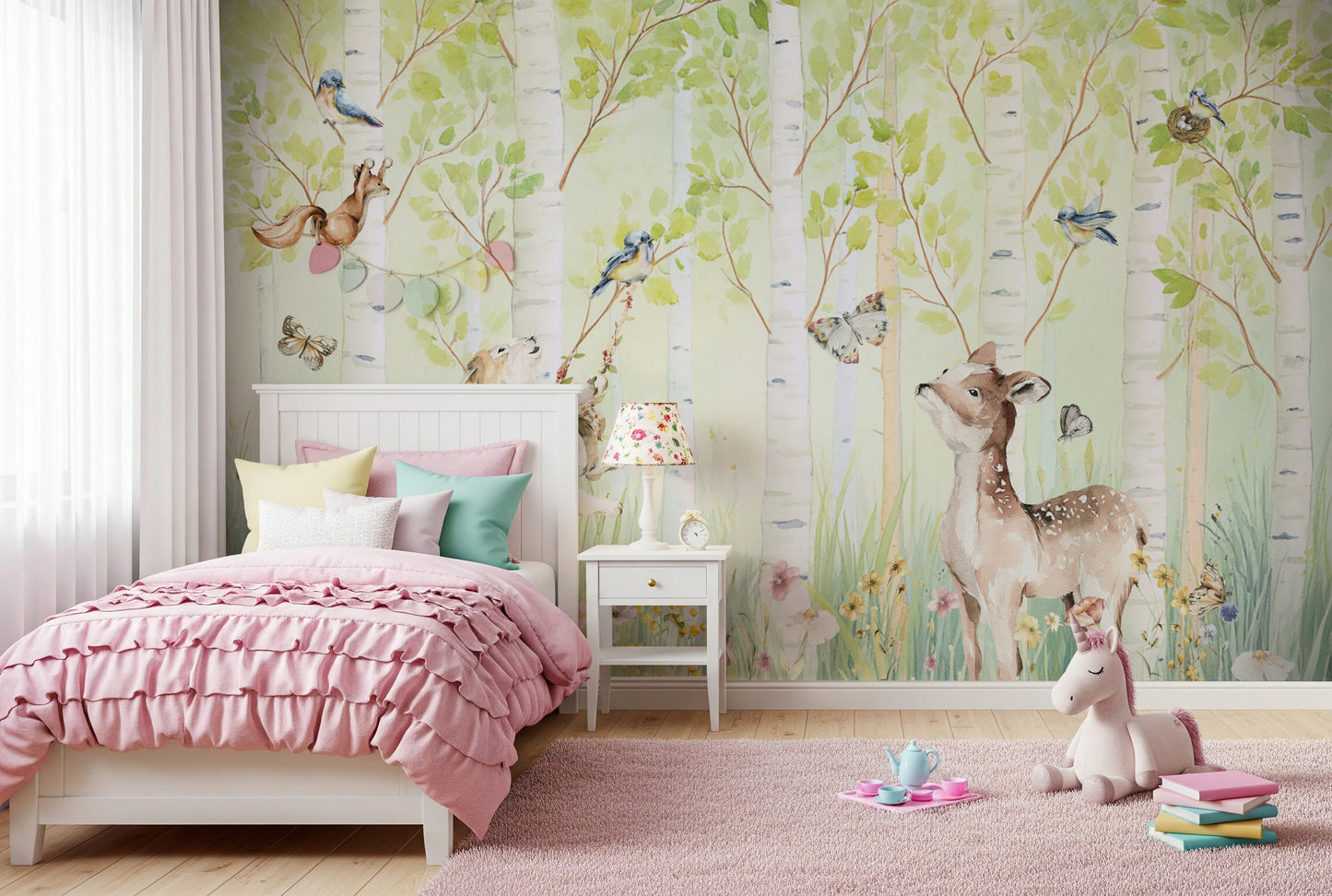 Enchanted Forest Nursery Friends Wall Mural