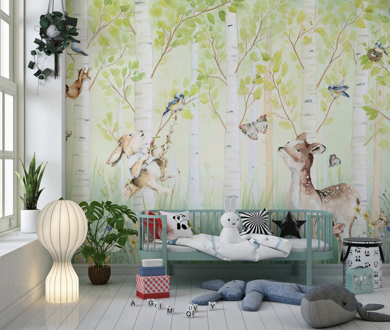 Enchanted Forest Nursery Friends Wall Mural