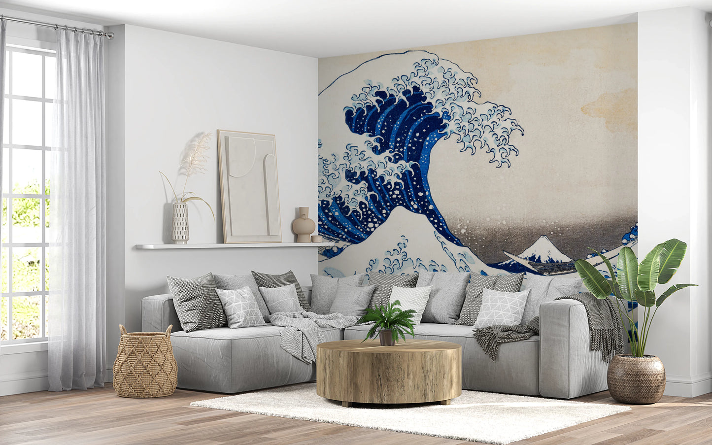 Katsushika Hokusai's The Great Wave off Kanagawa Wall Mural
