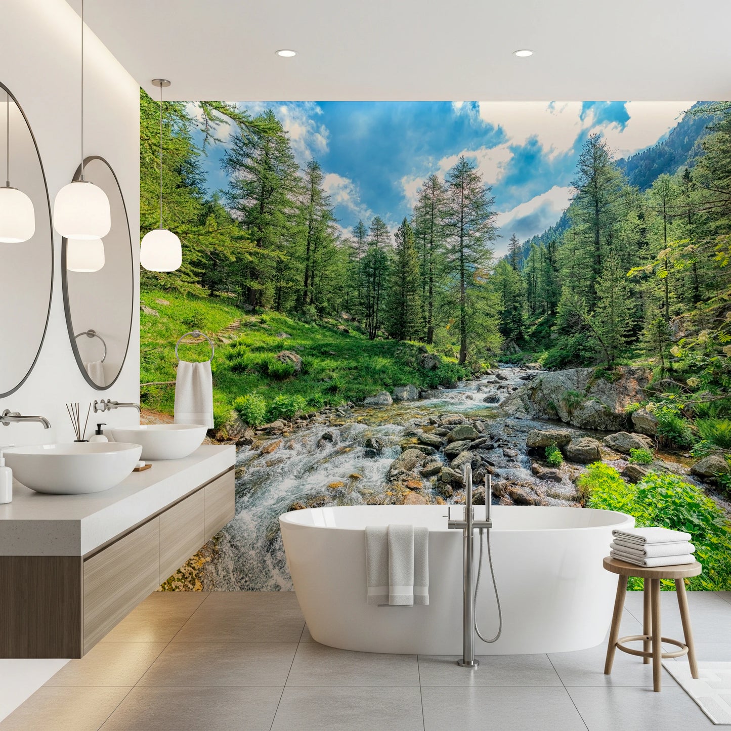 Alpine Stream Wall Mural
