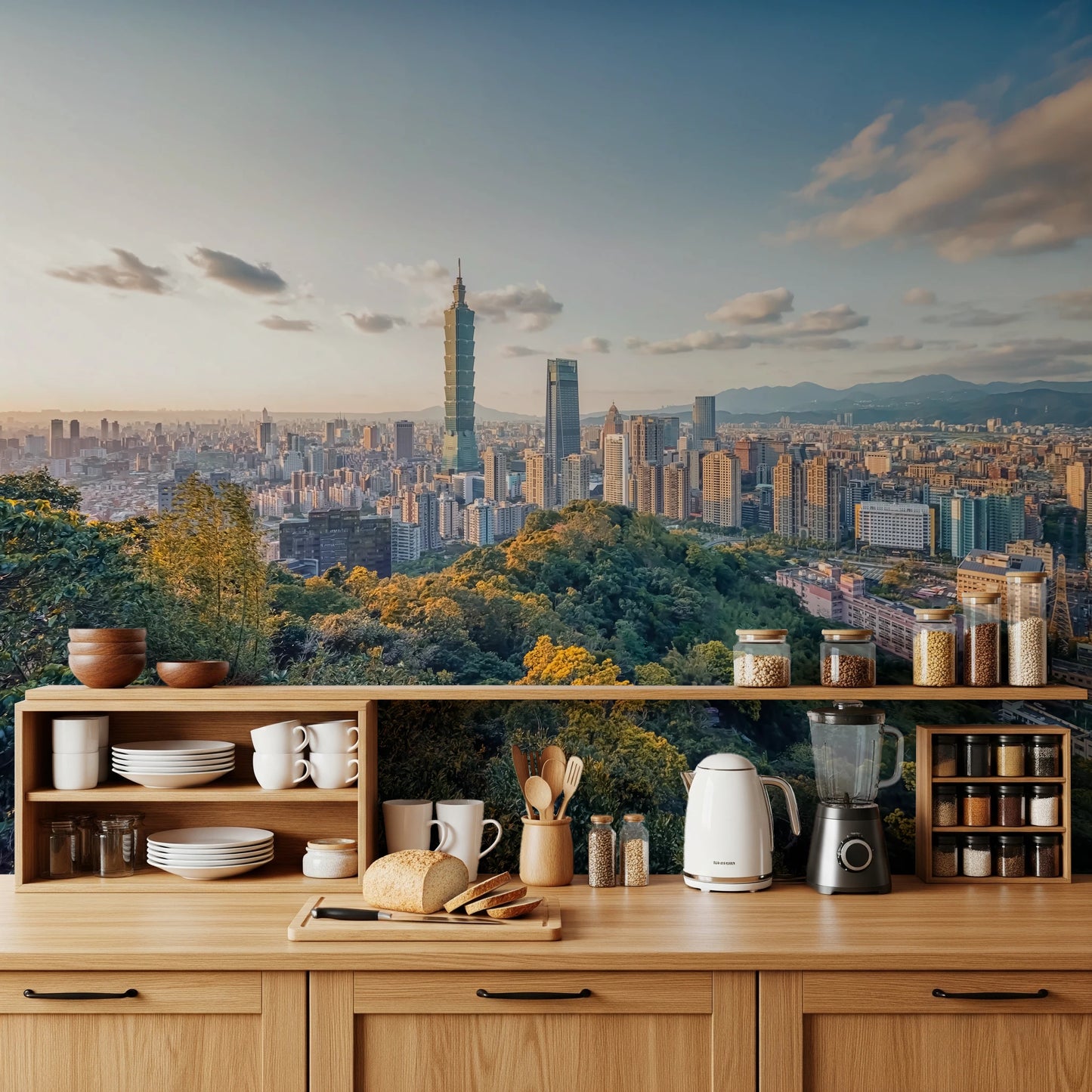 Cityscape Vista Wall Mural