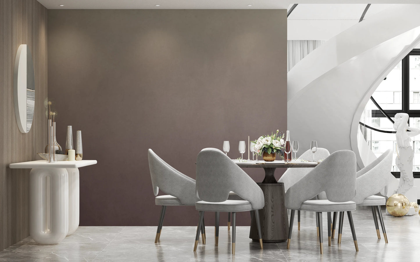 Dirty Paper - Ombre Lilac Wall Mural