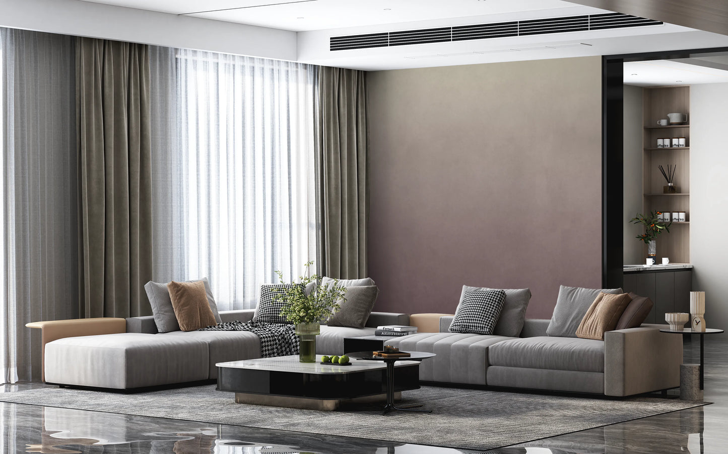 Dirty Paper - Ombre Lilac Wall Mural