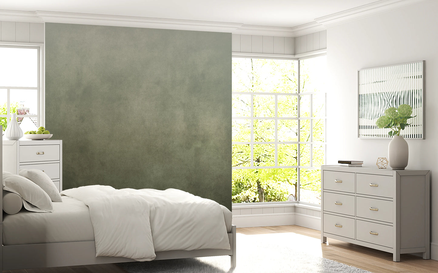 Dirty Paper - Ombre Sage Wall Mural