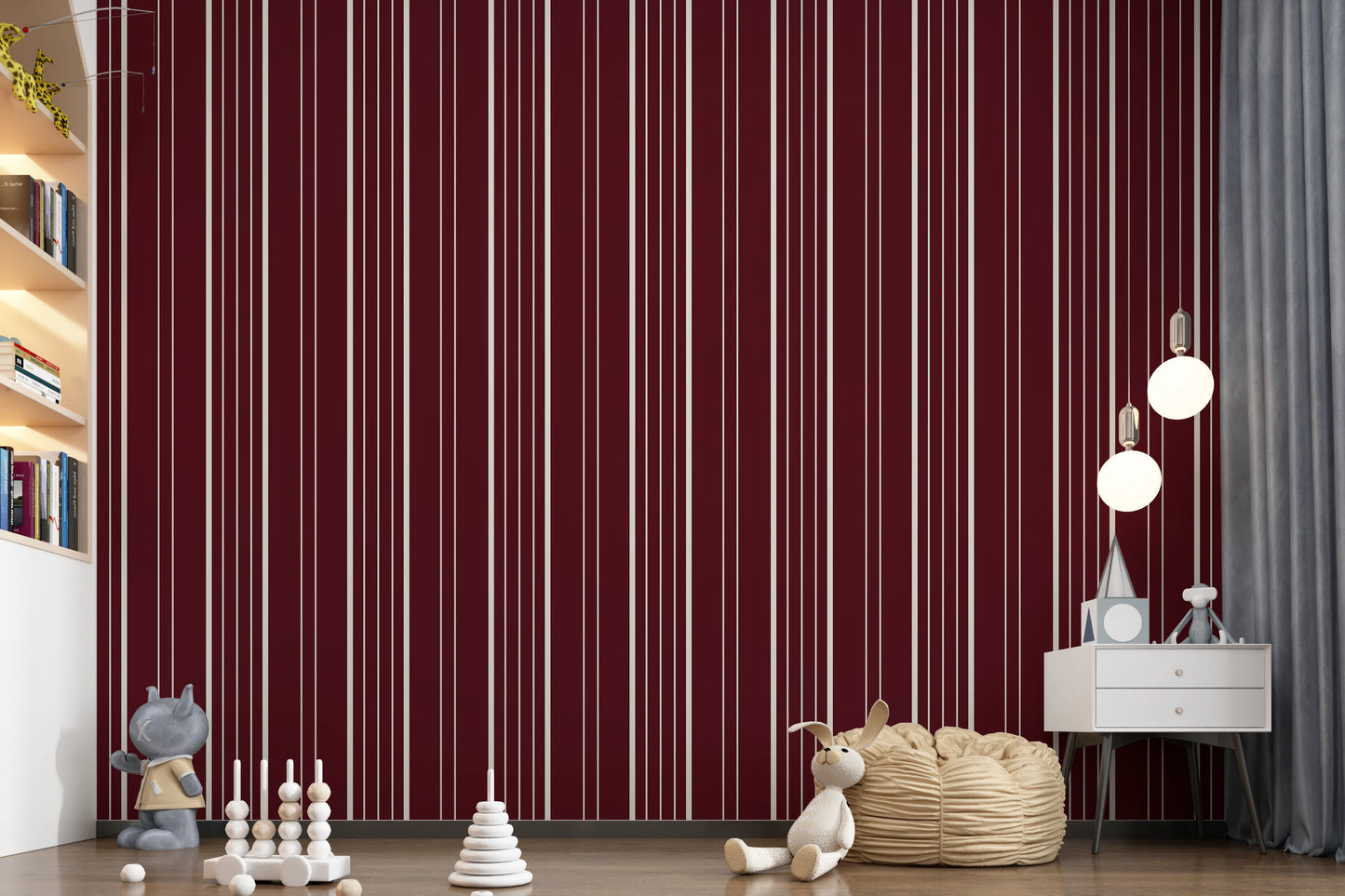 Crimson Stripes Wallpaper⁠