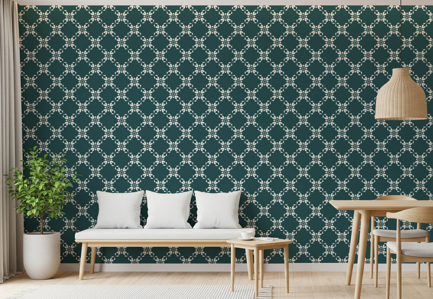 Petal Lattice Wallpaper⁠