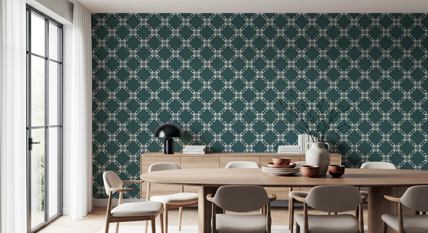 Petal Lattice Wallpaper⁠