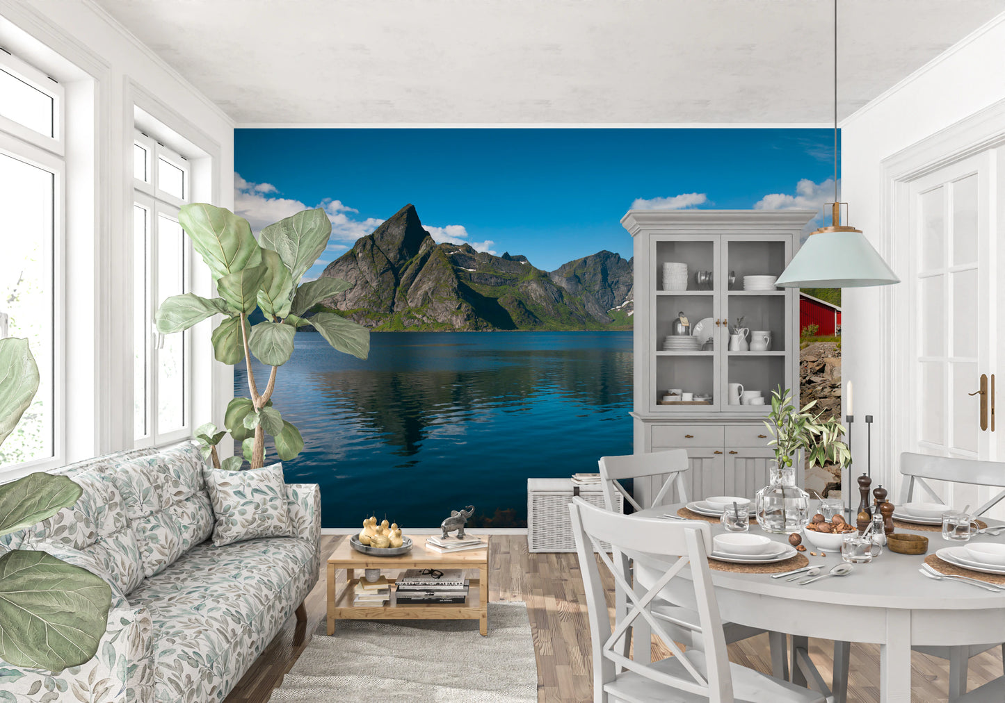 Fishing huts Wall Mural